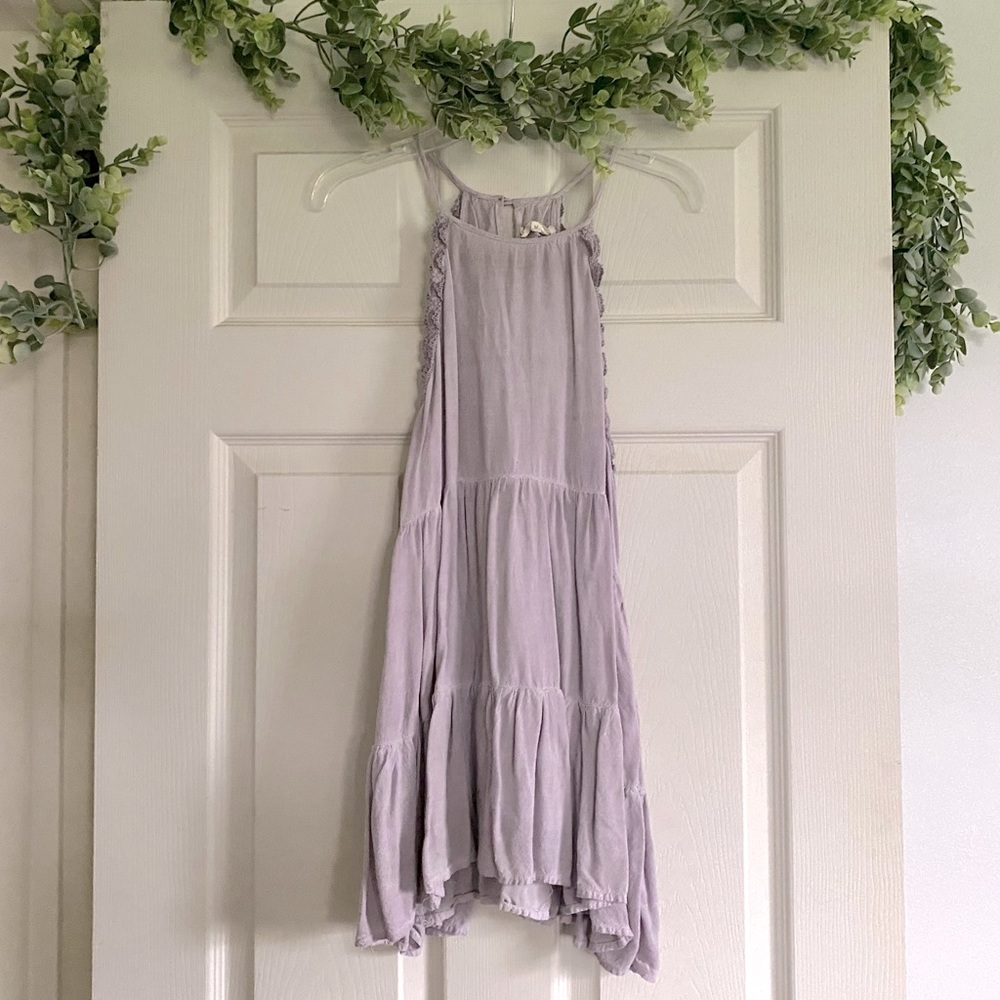 Lilac Lavendar Details Peplum Boutique Tank